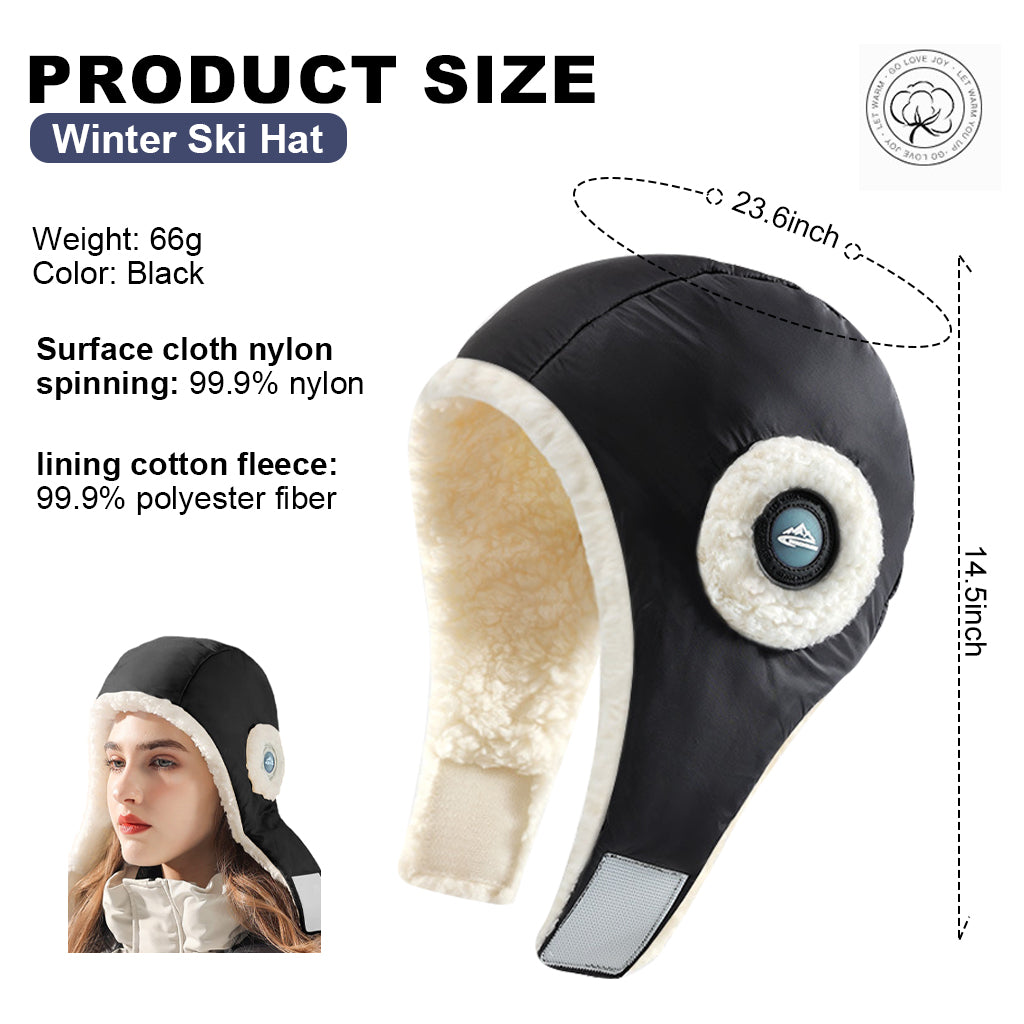 GUSTAVE Winter Ski Hat Thermal Riding Hat Fleece Liner Winter Cap with Earflap & Chin Belt Fashion Outdoor Sport Winter Hat for Men Women GUSTAVE Winter Ski Hat Thermal Riding Hat Fleece Liner Winter Cap with Earflap & Chin Belt Fashion Outdoor Sport Winter Hat for Men Women